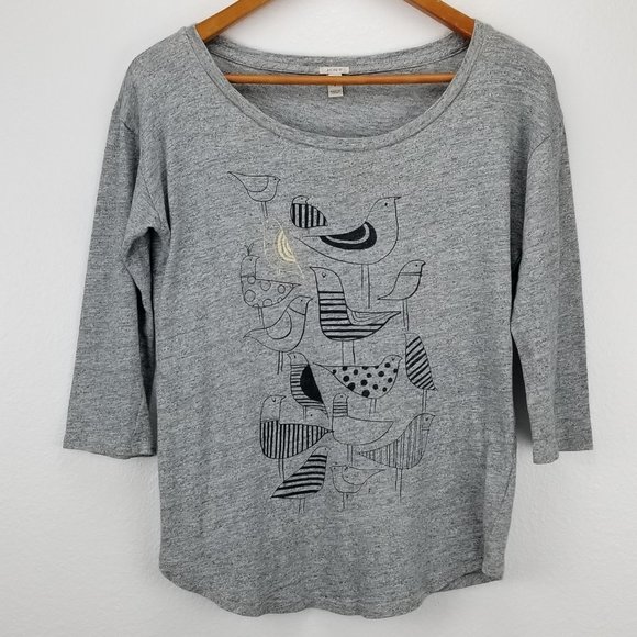 J. Crew Tops - J. Crew Novelty Birds Tee
